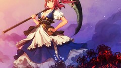 Woman touhou scythe redheads