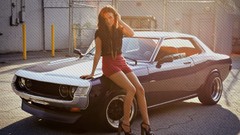Woman Toyota girls with cars Toyota Celica
