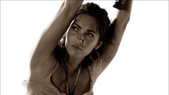 Woman Transformers Megan Fox grayscale