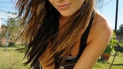 Woman Trap outdoors smiling brunettes low resolution