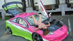 Woman tuning cars