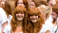 Woman twins redheads