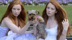 Woman twins redheads