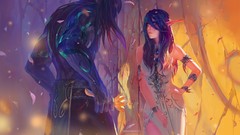 Woman tyrande whisperwind world of warcraft artwork video games 