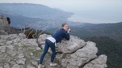 Woman ukrainian tight pants