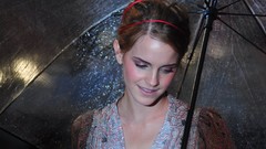 Woman Umbrellas Actress brunettes models emma watson