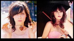 Woman Umbrellas Hearts Actress zooey deschanel spray paint 