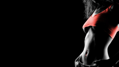 Woman underboobs selective coloring