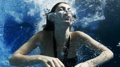 Woman underwater
