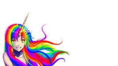 Woman unicorns rainbows