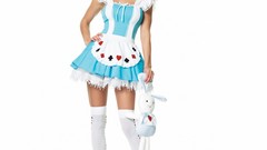 Woman uniforms cosplay standing