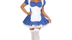 Woman uniforms cosplay standing