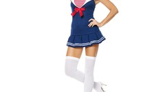 Woman uniforms cosplay standing