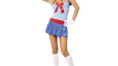 Woman uniforms cosplay standing