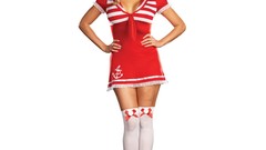 Woman uniforms cosplay standing