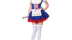 Woman uniforms cosplay standing