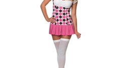 Woman uniforms cosplay standing