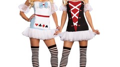 Woman uniforms cosplay standing