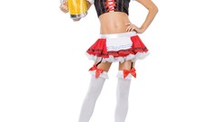 Woman uniforms cosplay standing