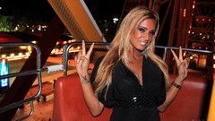 Woman V sign Ashley Bulgari