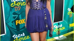 Woman vanessa hudgens brunettes purple dress