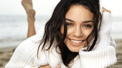 Woman vanessa hudgens models black hair portraits