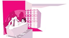 Woman vectors bathtubs