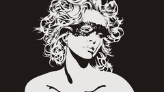 Woman vectors masks curly