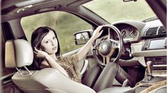 Woman vehicles bmw x5 girls with cars German cars alina