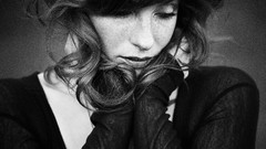 Woman vica kerekes redheads grayscale