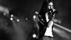 Woman victoria justice singers grayscale