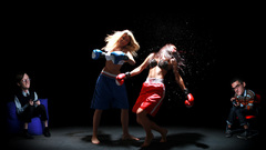 Woman video games boxing