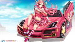 Woman video games pink