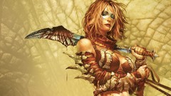 Woman video games rider