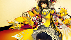 Woman video games yellow