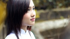 Woman vietnamese ao dai