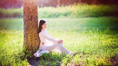 Woman vietnamese ao dai