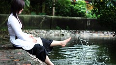 Woman vietnamese ao dai