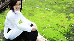 Woman vietnamese ao dai