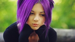 Woman Violet Insomnia purple hair
