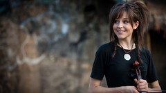Woman violins brunettes violinist Lindsay Stirling