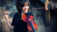 Woman violins brunettes violinist Lindsay Stirling