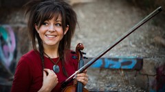 Woman violins brunettes violinist Lindsay Stirling