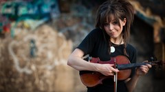 Woman violins brunettes violinist Lindsay Stirling