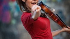Woman violins brunettes violinist Lindsey Stirling Lindsay 