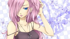 Woman vocaloid blue eyes