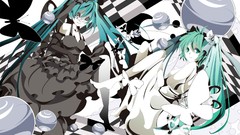 Woman vocaloid white hatsune