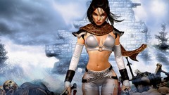 Woman Warriors skulls brunettes Daggers