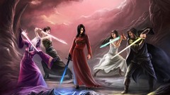 Woman Warriors Swords artwork fantasy art