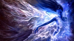 Woman water blue fantasy
